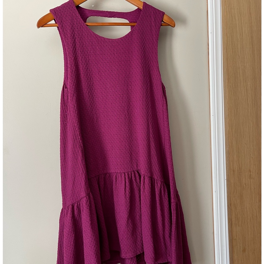 Free People Fuchsia Pink Turn It On Drop Waist Oversized Dress